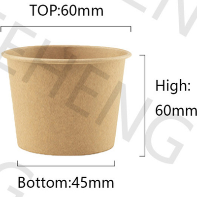 ZH 4 Oz Kraft Paper Bowls Coppe di salsa Kraft ecologiche