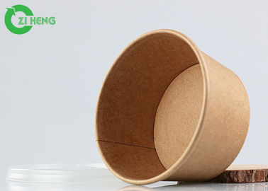 8oz eliminabili portano via la ciotola su ordinazione di Logo Printed Brown Kraft Paper per l'iogurt della minestra