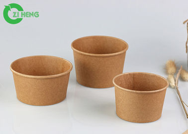 Eliminabile elimini la ciotola ricoperta doppio PE 8oz della carta kraft di Brown per minestra
