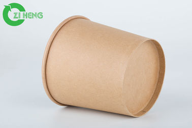 L'alta carta kraft di Brown Di spessore foggia a coppa la forma rotonda della parete 16oz uno per minestra