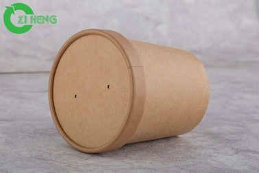780 ml di Kraft portano via la tazza, tazze di carta rotonde insalata/del dessert con i coperchi