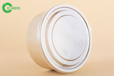 L'alimento della carta kraft di 25 OZ Brown Lancia con l'insalata/pasta/tagliatelle fresche dei coperchi