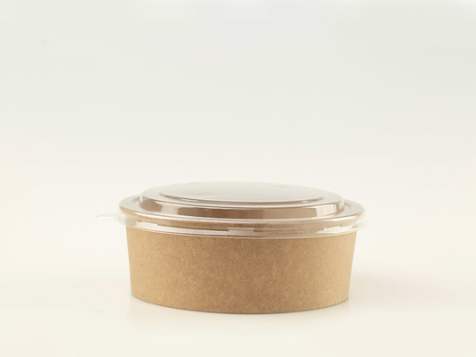 Bio- insalatiere naturali 32oz 1000ml della carta kraft con i coperchi