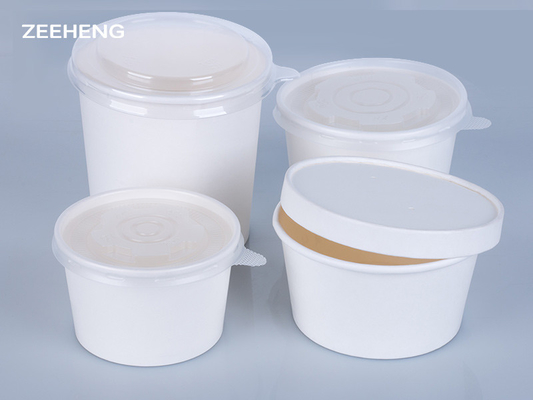 tazza calda di carta eliminabile della minestra della ciotola di minestra 16oz con i coperchi